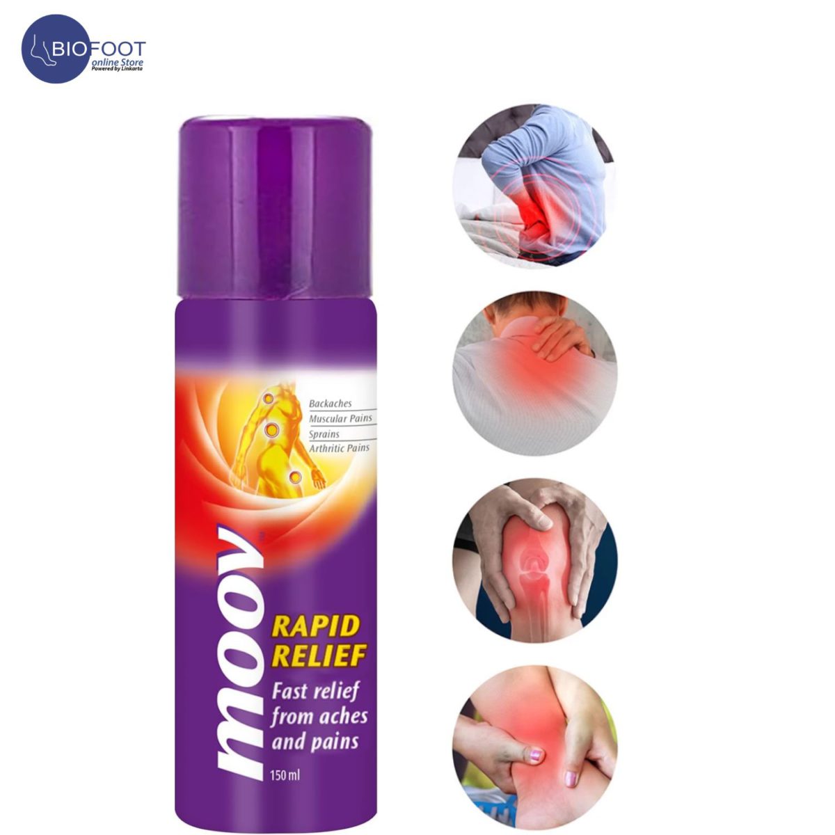 Moov Rapid Relief Spray for Fast Relives of Pain – 150ml DUBAI - Image 3