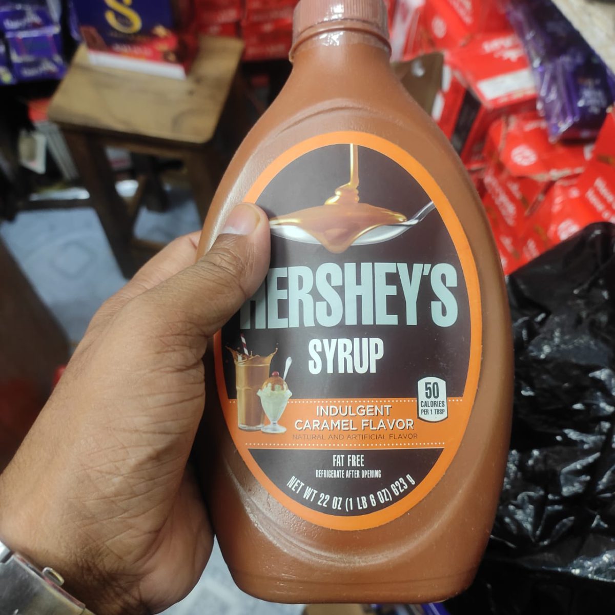 HERSHEYS  Syrup Indul Gent Caramel623gm.manufacturing in Bangladeshi chocolate syrup. - Image 4