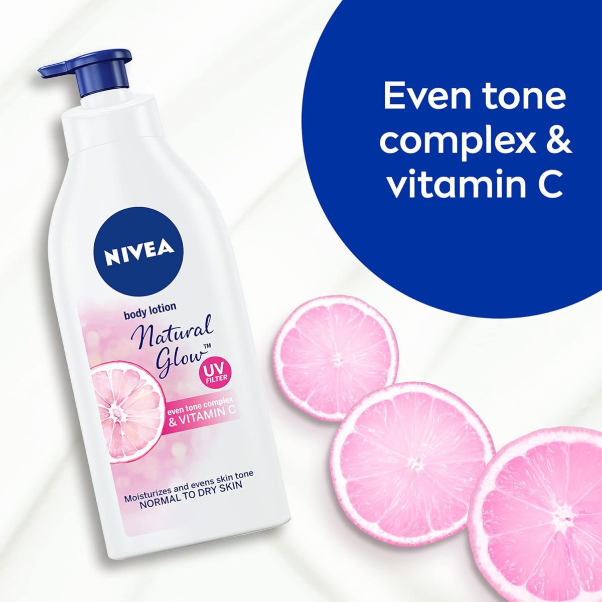 NIVEA Body Lotion for Normal to Dry Skin, Natural Glow -400ml - Image 2