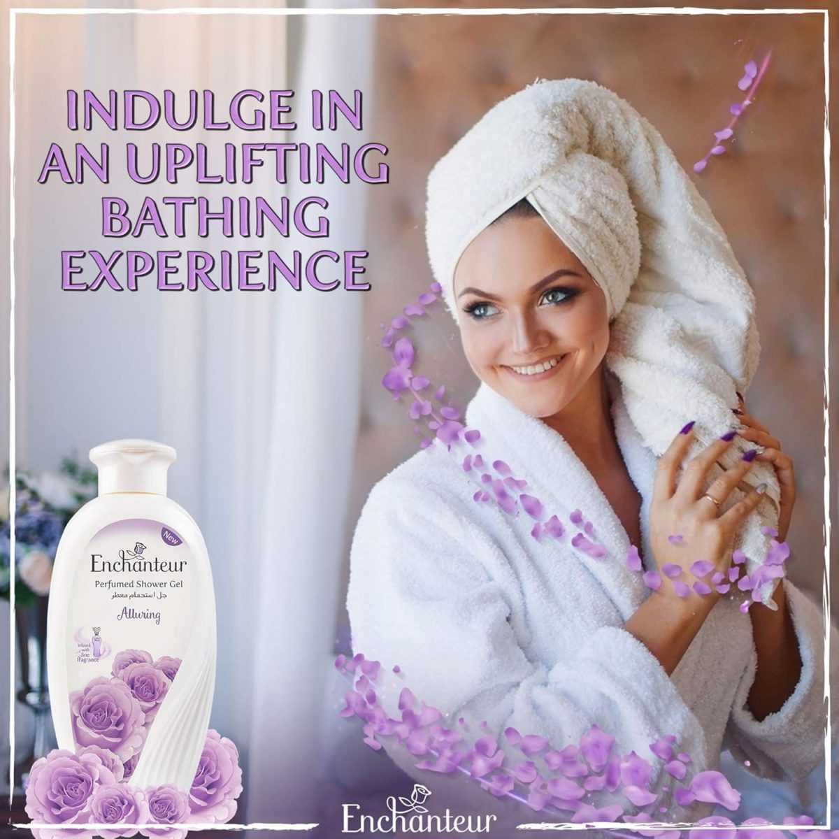 Enchanteur Shower gel Alluring body wash used for Male/ female - 550 ml - Image 2