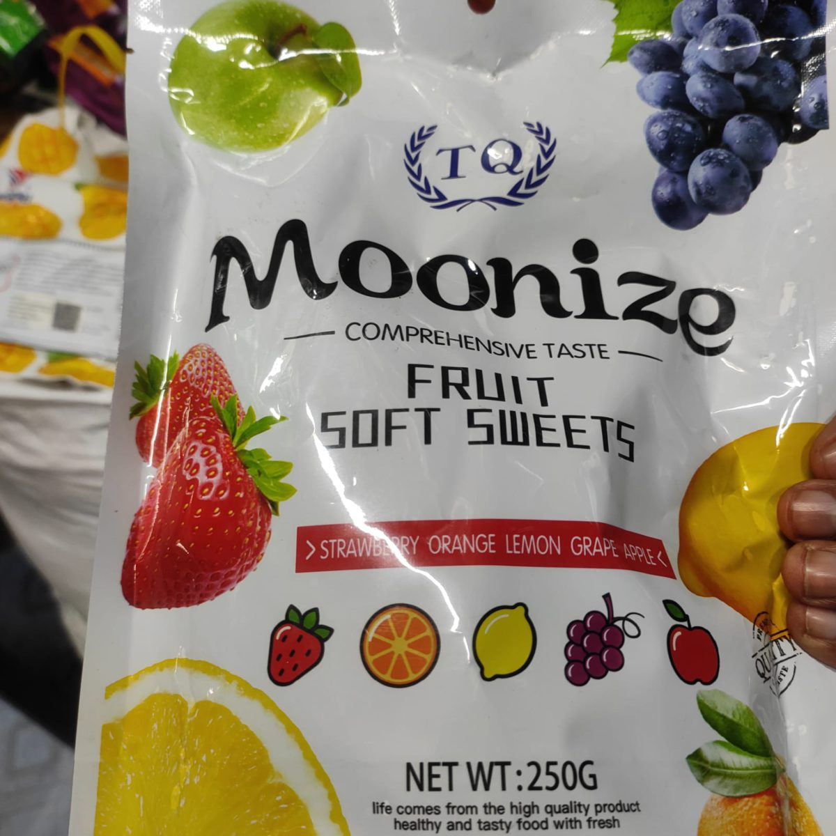TQ Moonize Fruit Soft Sweets Chocolate 250gm - Image 2