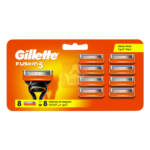 Gillette Fusion 8 Pcs Cartridge Blade Men's Disposable Razor for Sensitive Skin Comfortable Shave - Image 2