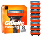 Gillette Fusion 8 Pcs Cartridge Blade Men's Disposable Razor for Sensitive Skin Comfortable Shave
