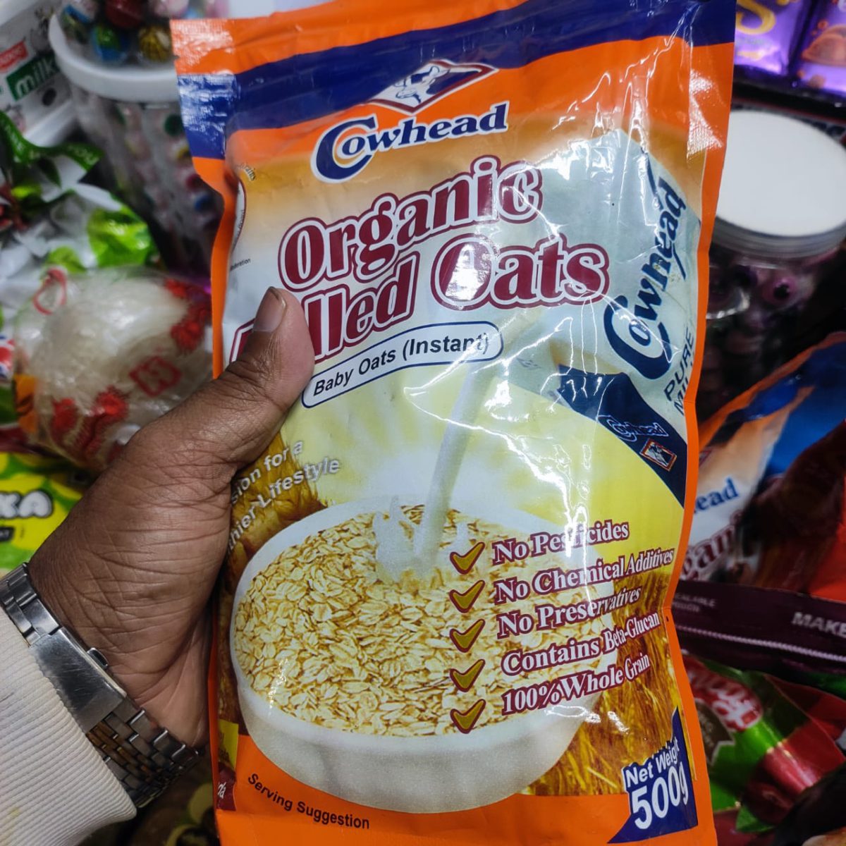 Cowhead Baby Oats Instant Organic Rolled Oats - 500gm - Image 4