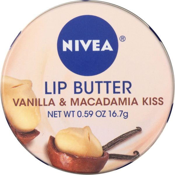 Nivea Lip Butter Loose Tin Vanilla and Macadamia Kiss-16.7gm
